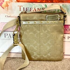 Coach Metallic Gold Crossbody Bag